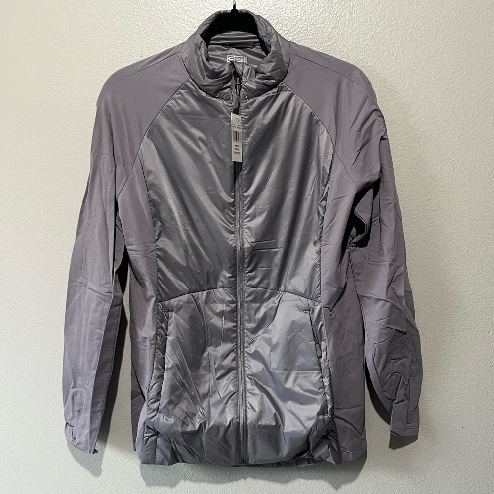 32 DEGREE- NWT Mixed Media Purple Zip Up Jacket Size M